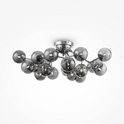 Obrázek pro produkt Stropní svítidlo Dallas 20xG9 max 560W kouřové sklo chrom kov designové - MAYTONI