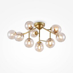 Obrázek pro produkt Stropní svítidlo Dallas 12x28W G9 jantarové sklo kov zlatá designové - MAYTONI