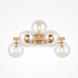 Obrázek pro produkt Nástěnné svítidlo Dallas 5xG9 max. 140W jantarové sklo kov zlatá designové - MAYTONI