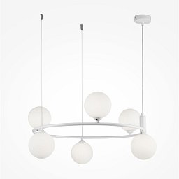 Obrázek pro produkt Závěsné svítidlo Ring 6xG9 150W bílá kov sklo matné sklo - MAYTONI