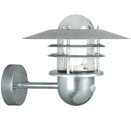 Obrázek pro produkt Venkovní nástěnné svítidlo Agger Sensor 1x60W E27 galvanizovaná čirá - NORDLUX