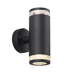 Obrázek pro produkt Venkovní nástěnné svítidlo Birk 2x28W GU10 černá čirá - NORDLUX