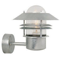 Obrázek pro produkt Venkovní nástěnné svítidlo Blokhus 1x60W E27 galvanizovaná čirá - NORDLUX