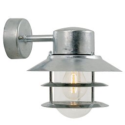 Obrázek pro produkt Venkovní nástěnné svítidlo Blokhus 1x60W E27 galvanizovaná čirá - NORDLUX