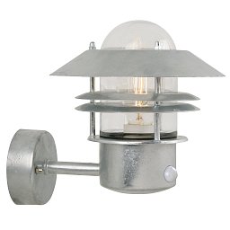 Obrázek pro produkt Venkovní nástěnné svítidlo Blokhus Sensor 1x60W E27 galvanizovaná čirá - NORDLUX