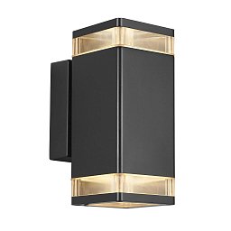 Obrázek pro produkt Venkovní nástěnné svítidlo Elm 2x20W GU10 černá čirá - NORDLUX