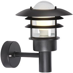 Obrázek pro produkt Venkovní nástěnné svítidlo Lønstrup 22 1x60W E27 černá čirá - NORDLUX