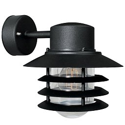 Obrázek pro produkt Venkovní nástěnné svítidlo Vejers 1x60W E27 černá čirá - NORDLUX