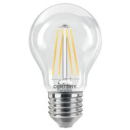 Obrázek pro produkt LED FILAMENT HRUŠKA ČIRÁ 4W E27 2700K 470Lm 360d 60x105mm IP20 - CENTURY