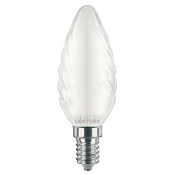 Obrázek pro produkt LED FILAMENT SVÍČKA TWIST SATÉN 4W E14 4000K 470Lm 360d 35x97mm IP20  - CENTURY