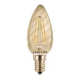 Obrázek pro produkt LED FILAMENT SVÍČKA TWIST EPOCA 4W E14 2200K 320Lm 360d 35x97mm IP20  - CENTURY