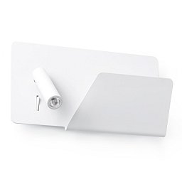 AKCE - SUAU USB nástěnná lampa, bílá, se čtecí LED lampičkou - FARO Obrázek pro produkt AKCE - SUAU USB nástěnná lampa, bílá, se čtecí LED lampičkou - FARO