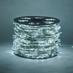 DecoLED LED světelný řetěz, 100m, ledově bílá s FLASH efektem, 1000 diod, bílý kabel SFNX0110 Obrázek pro produkt DecoLED LED světelný řetěz, 100m, ledově bílá s FLASH efektem, 1000 diod, bílý kabel SFNX0110