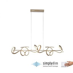 Obrázek pro produkt CURLS LED závěsné svítidlo, matná mosaz, moderní design SimplyDim 3000K - LEUCHTEN DIREKT / JUST LIGHT
