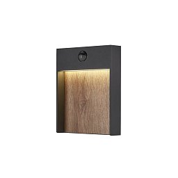 Obrázek pro produkt FLATT SENSOR Outdoor, nástěnné LED svítidlo, 3000K, IP65, antracitové/hnědé - BIG WHITE (SLV)