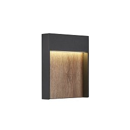 Obrázek pro produkt FLATT Outdoor, nástěnné LED svítidlo, 3000K, IP65, antracitové/hnědé - BIG WHITE (SLV)