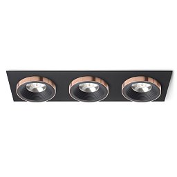 Obrázek pro produkt SHARM SQ III zápustná černá/černá měď 230V LED 3x10W 24° 3000K - RED - DESIGN RENDL