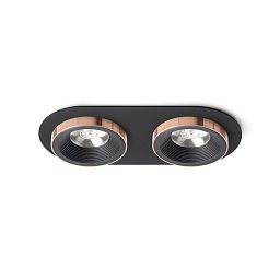 Obrázek pro produkt SHARM R II zápustná černá/černá měď 230V LED 2x10W 24° 3000K - RED - DESIGN RENDL