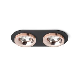 Obrázek pro produkt SHARM R II zápustná černá měď/měď 230V LED 2x10W 24° 3000K - RED - DESIGN RENDL