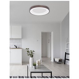 Obrázek pro produkt Stropní svítidlo RANDO THIN broušený kávově hnědý hliník a akryl LED 50W 230V 3000K IP20 stmívatelné - NOVA LUCE
