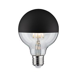LED Globe 6,5 W E27 zrcadlový svrchlík černá mat teplá bílá stmívatelné - PAULMANN Obrázek pro produkt LED Globe 6,5 W E27 zrcadlový svrchlík černá mat teplá bílá stmívatelné - PAULMANN
