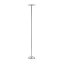 Obrázek pro produkt HANS LED stojací lampa v barvě oceli kruhové s teplou bílou barvou světla vč. stmívání 3000K - LEUCHTEN DIREKT / JUST LIGHT