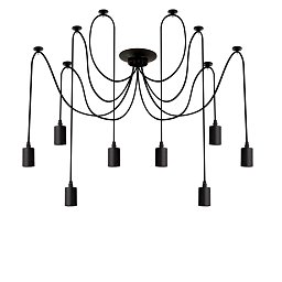 Obrázek pro produkt Závěsné svítidlo PER8 černé pro LED žárovky 8x délka 150cm 8x E27 IP20 - CENTURY