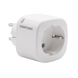 Zástrčka-Zásuvka SMART 16A-220-240V-IP20 ovládaná SMARTPHONEM přes WIFI nebo hlasem. Možnost zapnutí nebo vypnutí spotřebičů. Tuya WiFi - CENTURY Obrázek pro produkt Zástrčka-Zásuvka SMART 16A-220-240V-IP20 ovládaná SMARTPHONEM přes WIFI nebo hlasem. Možnost zapnutí nebo vypnutí spotřebičů. Tuya WiFi - CENTURY