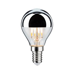 LED kapka 4,8 W E14 zrcadlový svrchlík stříbrná teplá bílá stmívatelné - PAULMANN Obrázek pro produkt LED kapka 4,8 W E14 zrcadlový svrchlík stříbrná teplá bílá stmívatelné - PAULMANN