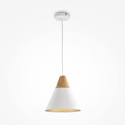 Obrázek pro produkt Závěsné svítidlo Bicones E27 60W bílá kov/dřevo - MAYTONI