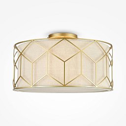 Obrázek pro produkt Stropní svítidlo Messina 3x60W látka zlatá design kov - MAYTONI