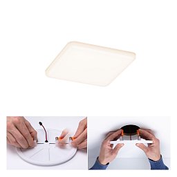 LED vestavné svítidlo Veluna VariFit IP44 hranaté 125x125mm 8,5W 3.000K satén - PAULMANN Obrázek pro produkt LED vestavné svítidlo Veluna VariFit IP44 hranaté 125x125mm 8,5W 3.000K satén - PAULMANN