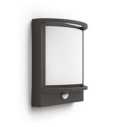 Obrázek pro produkt LED Venkovní nástěnné svítidlo Samondra s pohybovým čidlem 17392/93/P0 antracitové 2700K - PHILIPS (915005554501)