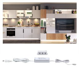 Nábytkové svítidlo Clever Connect trafo max. 12W 12V DC včetně 3-násobného rozbočovače bílá - PAULMANN Obrázek pro produkt Nábytkové svítidlo Clever Connect trafo max. 12W 12V DC včetně 3-násobného rozbočovače bílá - PAULMANN
