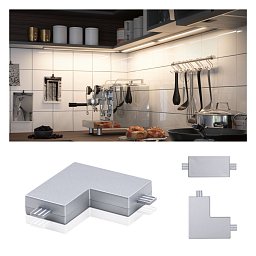 Nábytkové svítidlo Clever Connect rohová spojka Barre matný chrom 12V - PAULMANN Obrázek pro produkt Nábytkové svítidlo Clever Connect rohová spojka Barre matný chrom 12V - PAULMANN