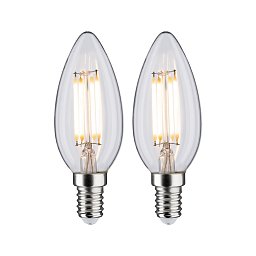 LED Filament svíčka 2x4,5W E14 2.700K teplá bílá - PAULMANN Obrázek pro produkt LED Filament svíčka 2x4,5W E14 2.700K teplá bílá - PAULMANN