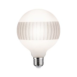 LED G125 Modern Classic dekorativní pruh černá mat šrafovaná E27 2.700K stmívatelné - PAULMANN Obrázek pro produkt LED G125 Modern Classic dekorativní pruh černá mat šrafovaná E27 2.700K stmívatelné - PAULMANN