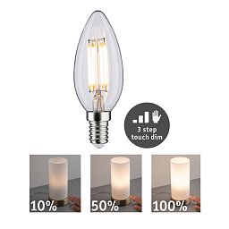 LED svíčka 5 W E14 2.700K touch dim - PAULMANN Obrázek pro produkt LED svíčka 5 W E14 2.700K touch dim - PAULMANN