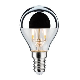 LED kapka 2,6 W E14 zrcadlový svrchlík stříbrná teplá bílá - PAULMANN Obrázek pro produkt LED kapka 2,6 W E14 zrcadlový svrchlík stříbrná teplá bílá - PAULMANN