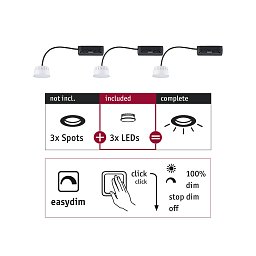 Žárovky Choose LED-Modul Coin EasyDim 3x6,5W 2.700 - PAULMANN Obrázek pro produkt Žárovky Choose LED-Modul Coin EasyDim 3x6,5W 2.700 - PAULMANN