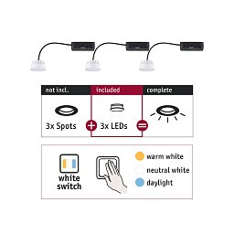 Žárovky Choose LED-Modul Coin WhiteSwitch 3x6,5W 2.700 - PAULMANN Obrázek pro produkt Žárovky Choose LED-Modul Coin WhiteSwitch 3x6,5W 2.700 - PAULMANN