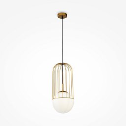 Obrázek pro produkt Závěsné svítidlo Telford E27 40W bílá zlatá kov sklo - MAYTONI