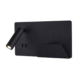 Obrázek pro produkt SOMNILA SPOT vnitřní nástěnné svítidlo LED 3000K, černá, verze vpravo vč. USB přípojky - BIG WHITE (SLV)