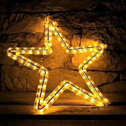 Obrázek pro produkt LED světelný motiv hvězda, pr. 40cm, teple bílá