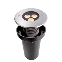 LED Zápustné zemní svítidlo 3x3W teplá bílá kulaté pojezdové - LIGHT IMPRESSIONS Obrázek pro produkt LED Zápustné zemní svítidlo 3x3W teplá bílá kulaté pojezdové - LIGHT IMPRESSIONS