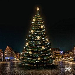 Obrázek pro produkt LED světelná sada na stromy vysoké 21-23m, teplá bílá s Flash, dekory 8EFD08W