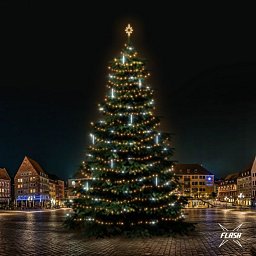 Obrázek pro produkt LED světelná sada na stromy vysoké 21-23m, teplá bílá s Flash, s padajícím sněhem