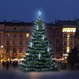 LED světelná sada na stromy vysoké 6-8m, ledová bílá s padajícím sněhem Obrázek pro produkt LED světelná sada na stromy vysoké 6-8m, ledová bílá s padajícím sněhem