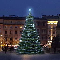Obrázek pro produkt LED světelná sada na stromy vysoké 9-11m, ledová bílá s dekory EFD15S2
