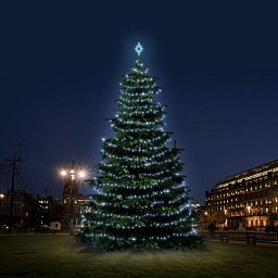 LED světelná sada na stromy vysoké 12-14m, ledová bílá Obrázek pro produkt LED světelná sada na stromy vysoké 12-14m, ledová bílá